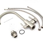 Massief Messing 3-wegkraan DG-B3302-NK Geborsteld Nikkel