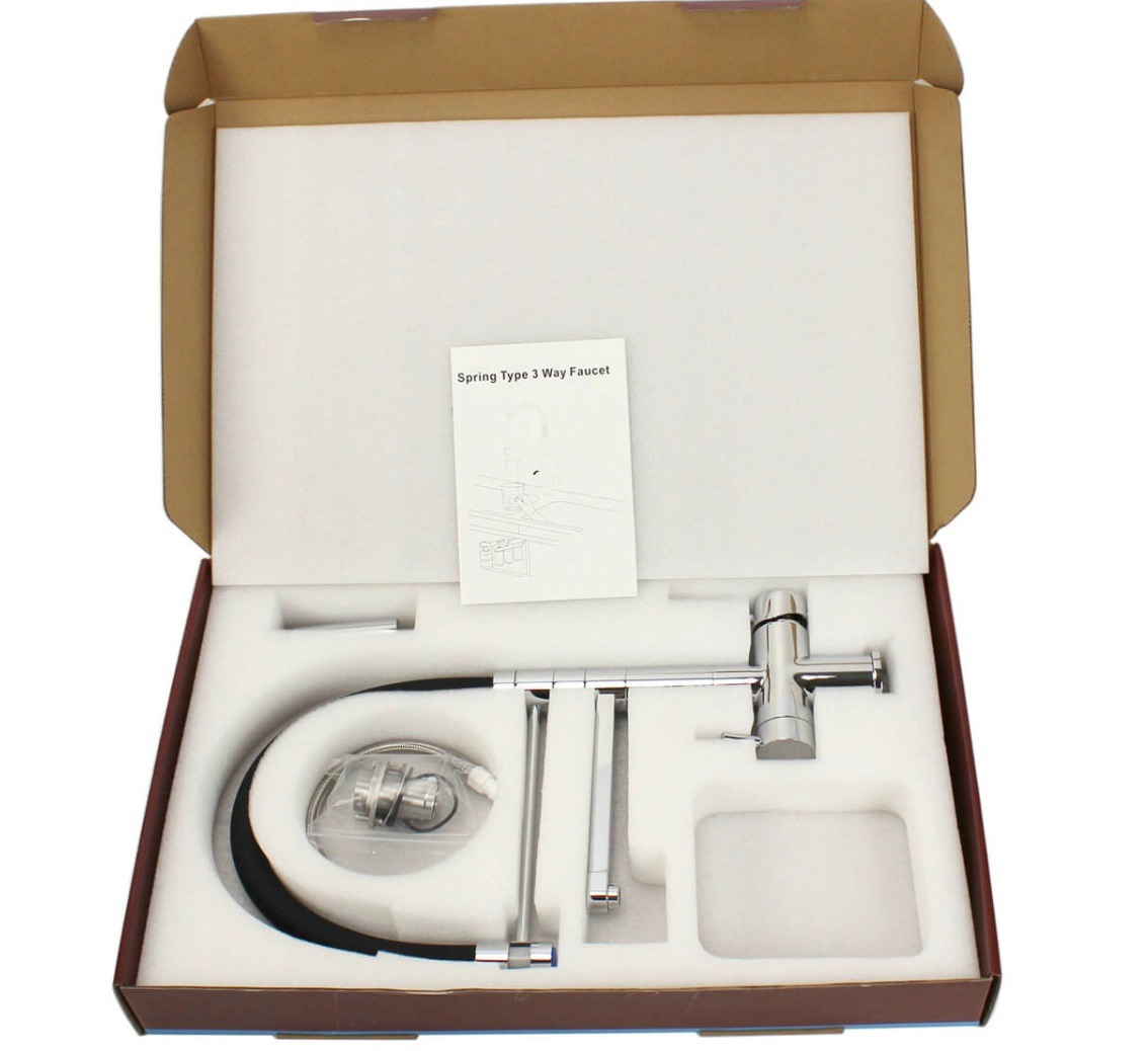 Driewegkraan DG-KS3301D-CR Hoogwaardig Veertype met Filterfunctie